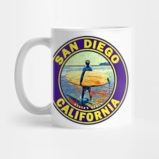 SURFING BLACK'S BEACH SAN DIEGO SURF CALIFORNIA Mug